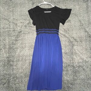 Elegant Black and Blue Women's Dress